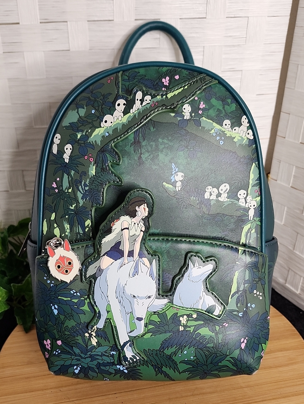 👉STUDIO GHIBLI PRINCESS MONONOKE FOREST SCENE GLOW-IN-THE-DARK MINI BACKPACK